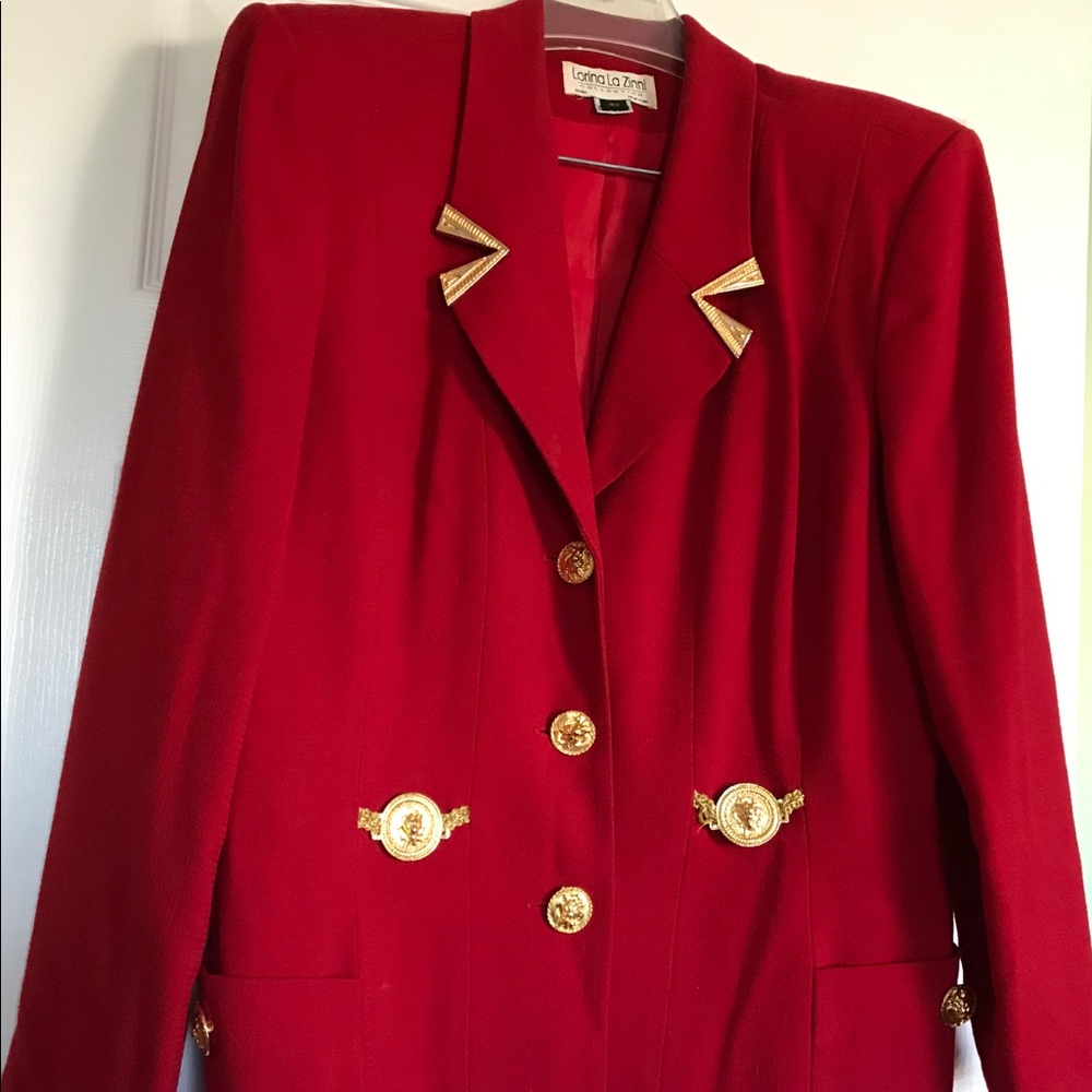 USED Ladies 2Pc Lorinda La Zinni Skirt Suit.